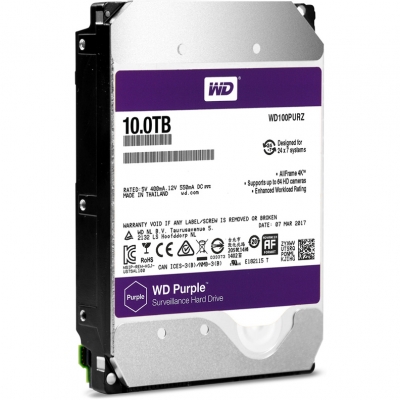 WD Purple Surveillance Hard Drive - 10TB